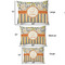 Swirls, Floral & Stripes Outdoor Dog Beds - SIZE CHART