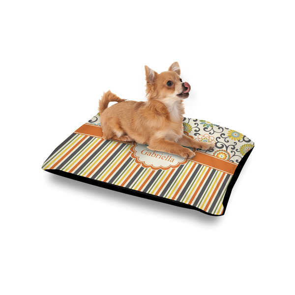 Swirls, Floral & Stripes Outdoor Dog Beds - Small - IN CONTEXT