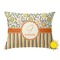 Swirls, Floral & Stripes Outdoor Throw Pillow (Rectangular - 12x16)