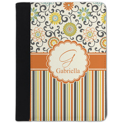 Swirls, Floral & Stripes Padfolio Clipboard - Small (Personalized)