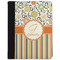 Swirls, Floral & Stripes Padfolio Clipboards - Small - FRONT