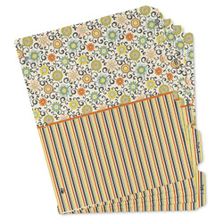 Swirls, Floral & Stripes Binder Tab Divider Set (Personalized)