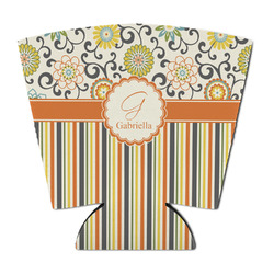 Swirls, Floral & Stripes Party Cup Sleeve - with Bottom (Personalized)