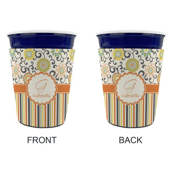 Swirls, Floral & Stripes Party Cup Sleeves - without bottom - Approval
