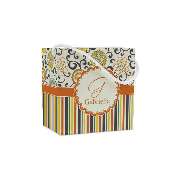 Custom Swirls, Floral & Stripes Party Favor Gift Bags - Gloss (Personalized)