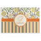 Swirls, Floral & Stripes Disposable Paper Placemat - Front View