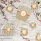 Swirls, Floral & Stripes Party Supplies Combination Image - All items - Plates, Coasters, Fans