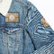 Swirls, Floral & Stripes Patches Lifestyle Jean Jacket Detail