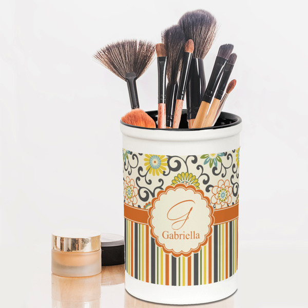Swirls, Floral & Stripes Pencil Holder - LIFESTYLE makeup