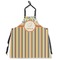 Swirls, Floral & Stripes Apron Without Pockets w/ Name and Initial