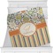 Swirls, Floral & Stripes Minky Blanket - 40"x30" - Double Sided (Personalized)