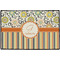 Swirls, Floral & Stripes Personalized Door Mat - 36x24 (APPROVAL)