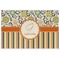 Swirls, Floral & Stripes Personalized Placemat (Back)