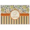 Swirls, Floral & Stripes Laminated Placemat w/ Name and Initial