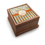 Swirls, Floral & Stripes Pet Urn w/ Name and Initial