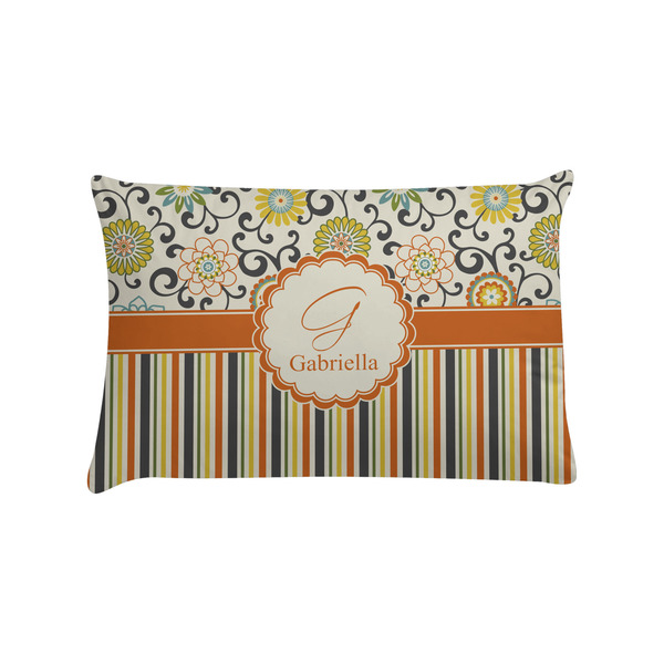 Custom Swirls, Floral & Stripes Pillow Case - Standard (Personalized)