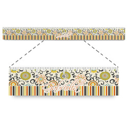 Swirls, Floral & Stripes Plastic Ruler - 12" (Personalized)