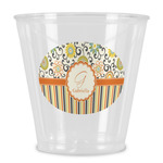 Swirls, Floral & Stripes Plastic Shot Glass (Personalized)