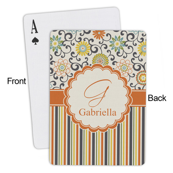 Swirls, Floral & Stripes Playing Cards - Approval