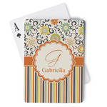 Swirls, Floral & Stripes Playing Cards (Personalized)