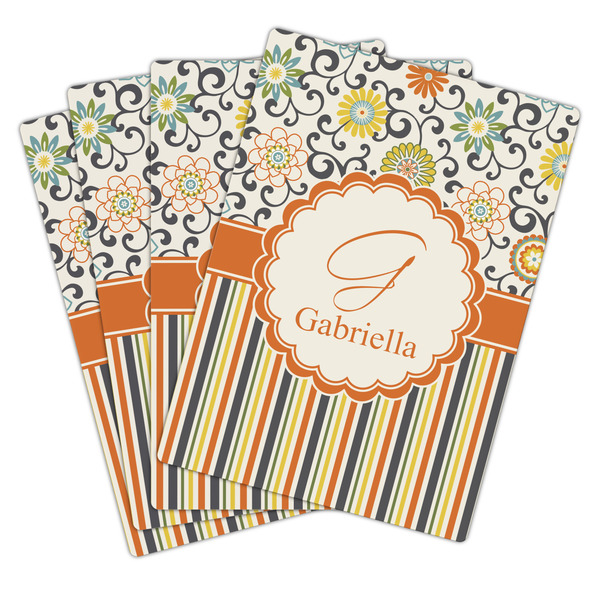 Swirls, Floral & Stripes Playing Cards - Hand Back View