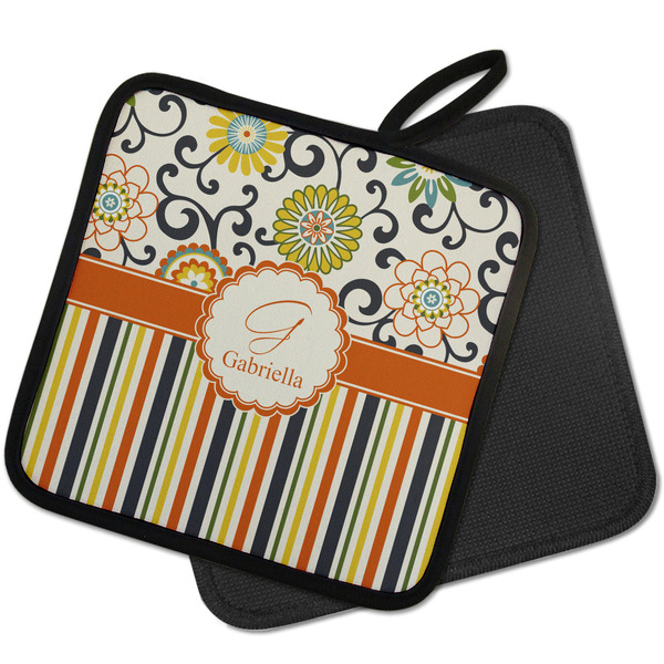 Swirls, Floral & Stripes Pot Holders - PARENT MAIN
