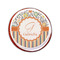 Swirls, Floral & Stripes Printed Icing Circle - Small - On Cookie