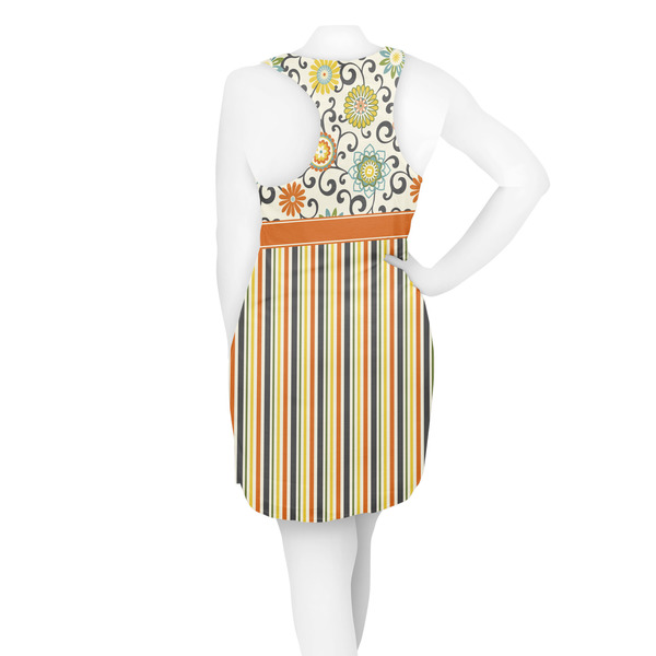 Swirls, Floral & Stripes Racerback Dress - On Model - Back