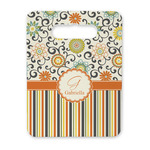 Swirls, Floral & Stripes Rectangular Trivet with Handle (Personalized)