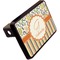 Swirls, Floral & Stripes Rectangular Car Hitch Cover w/ FRP Insert (Angle View)