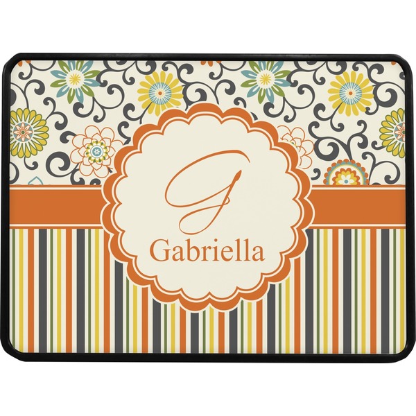 Swirls, Floral & Stripes Rectangular Trailer Hitch Cover (Personalized)