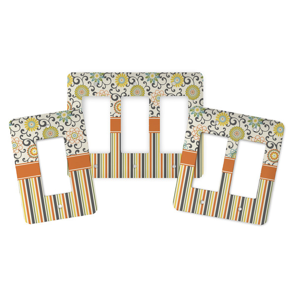Swirls, Floral & Stripes Rocker Light Switch Covers - Parent - ALL VARIATIONS