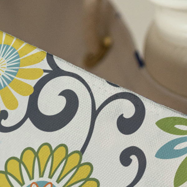 Swirls, Floral & Stripes Large Rope Tote - Close Up View