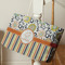 Swirls, Floral & Stripes Large Rope Tote - Life Style
