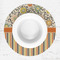 Swirls, Floral & Stripes Round Linen Placemats - LIFESTYLE (single)