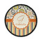 Swirls, Floral & Stripes Iron On Round Patch w/ Name and Initial