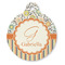 Swirls, Floral & Stripes Round Pet ID Tag (Personalized)