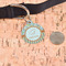 Swirls, Floral & Stripes Round Pet ID Tag - Large - In Context