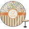 Swirls, Floral & Stripes Round Table Top