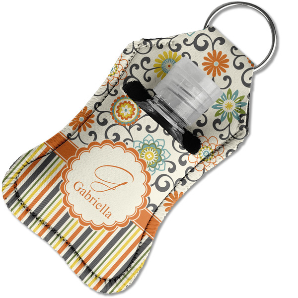 Swirls, Floral & Stripes Sanitizer Holder Keychain - Small in Case