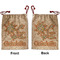 Swirls, Floral & Stripes Santa Bag - Front and Back