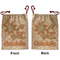 Swirls, Floral & Stripes Santa Sack - Front & Back (Personalized)