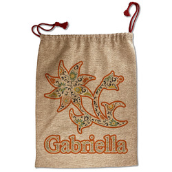 Swirls, Floral & Stripes Santa Sack - Front (Personalized)
