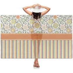 Swirls, Floral & Stripes Sheer Sarong