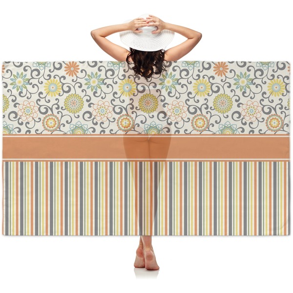 Custom Swirls, Floral & Stripes Sheer Sarong