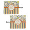Swirls, Floral & Stripes Security Blanket - Front & Back View