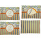 Swirls, Floral & Stripes Set of Rectangular Appetizer / Dessert Plates