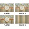 Swirls, Floral & Stripes Set of Rectangular Dinner Plates (Approval)