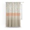 Swirls, Floral & Stripes Sheer Curtain With Window and Rod