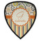 Swirls, Floral & Stripes Iron on Shield Patch A w/ Name and Initial